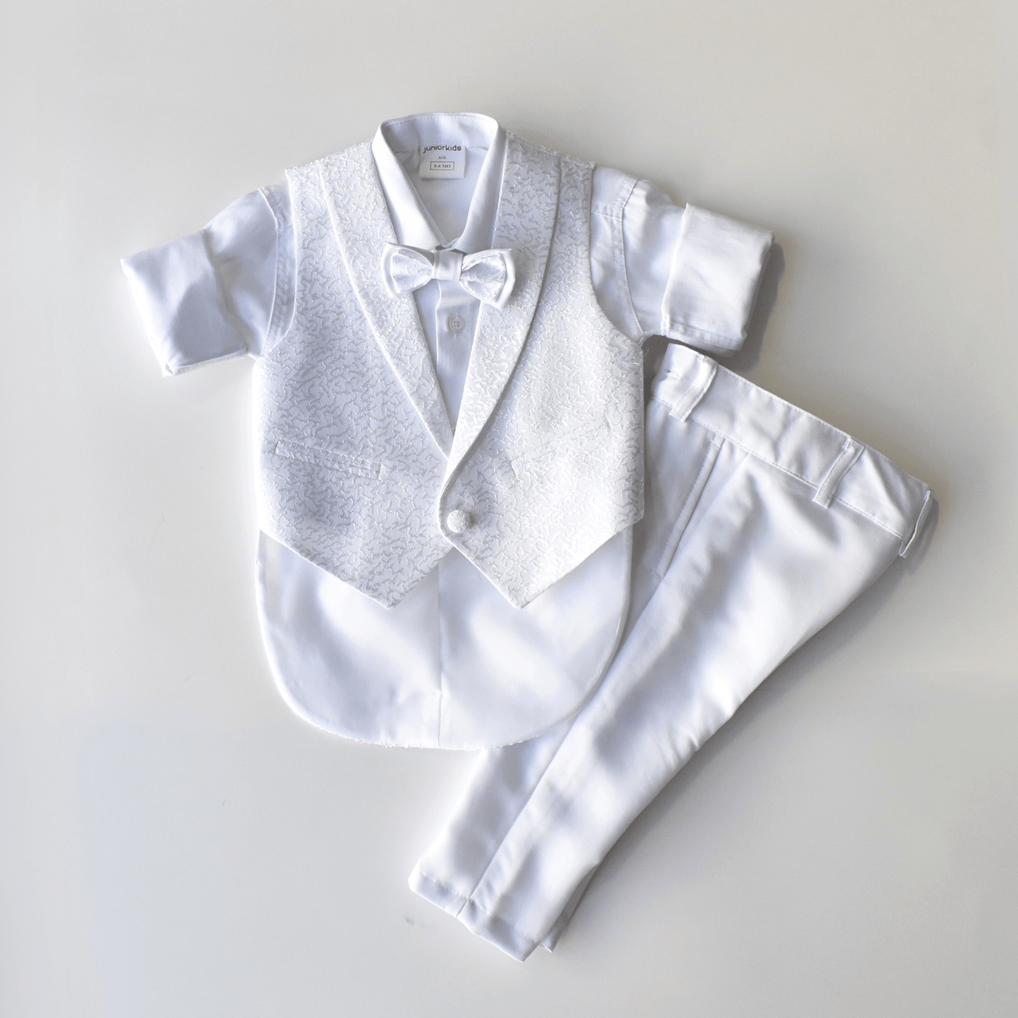 Archie's Penguin Tail Vest Set - Baptism BoysJuniorKidsBako