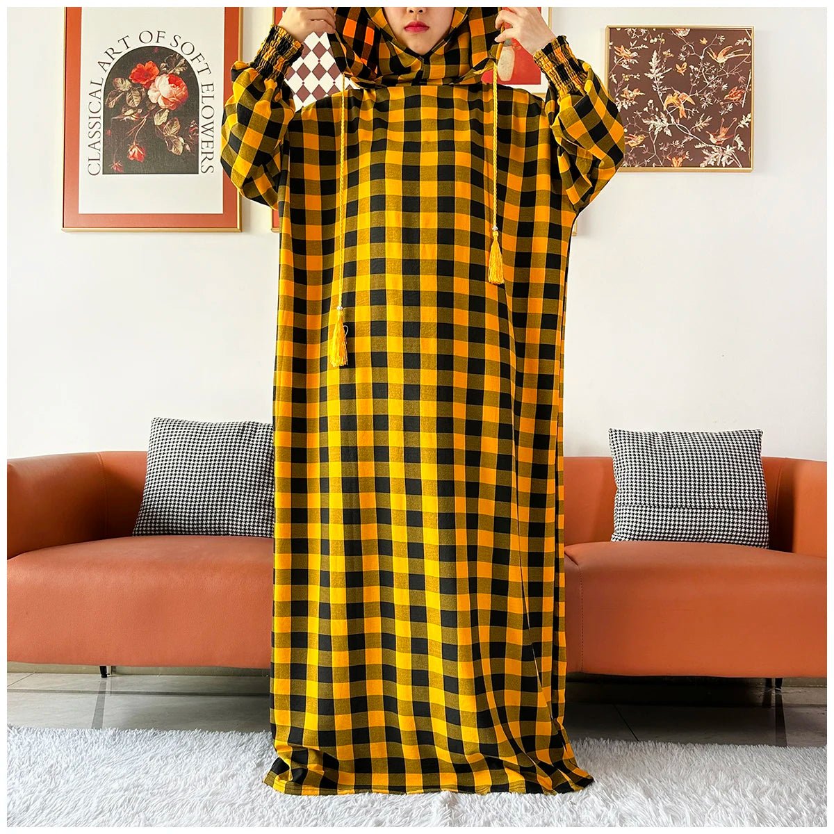 Latest Ramadan Women Abaya Two Hats Dubai Turkey Islam Prayer Clothes Sanding Cotton Fabric Dresses Islam Women Dress Kaftan - Bako Bako