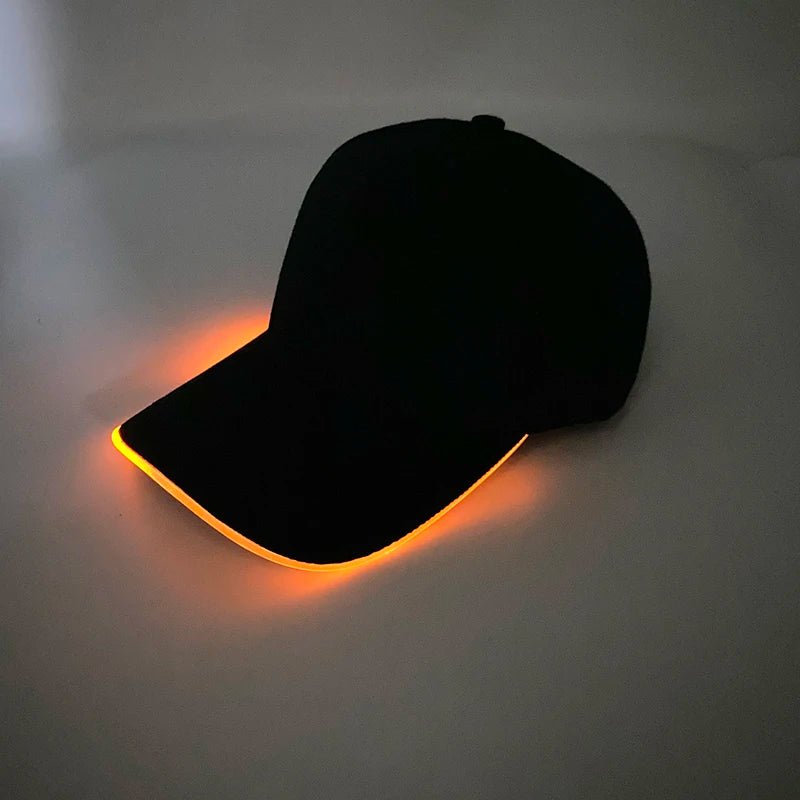 Fashion LED Lighted Up Glow Baseball Cap Snapback Hat Hip - Hop Adjustable Cap Sports Costume Night Running Glow Party Supplies - Bako Bako