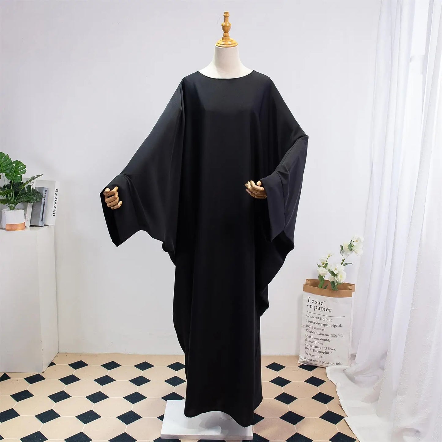 Two Pieces Muslim Abaya Women Jilbab Islamic With Hijab Clothing Dubai Saudi Robe Turkish Modesty Prayer Dresses Loose Kaftans - Bako Bako