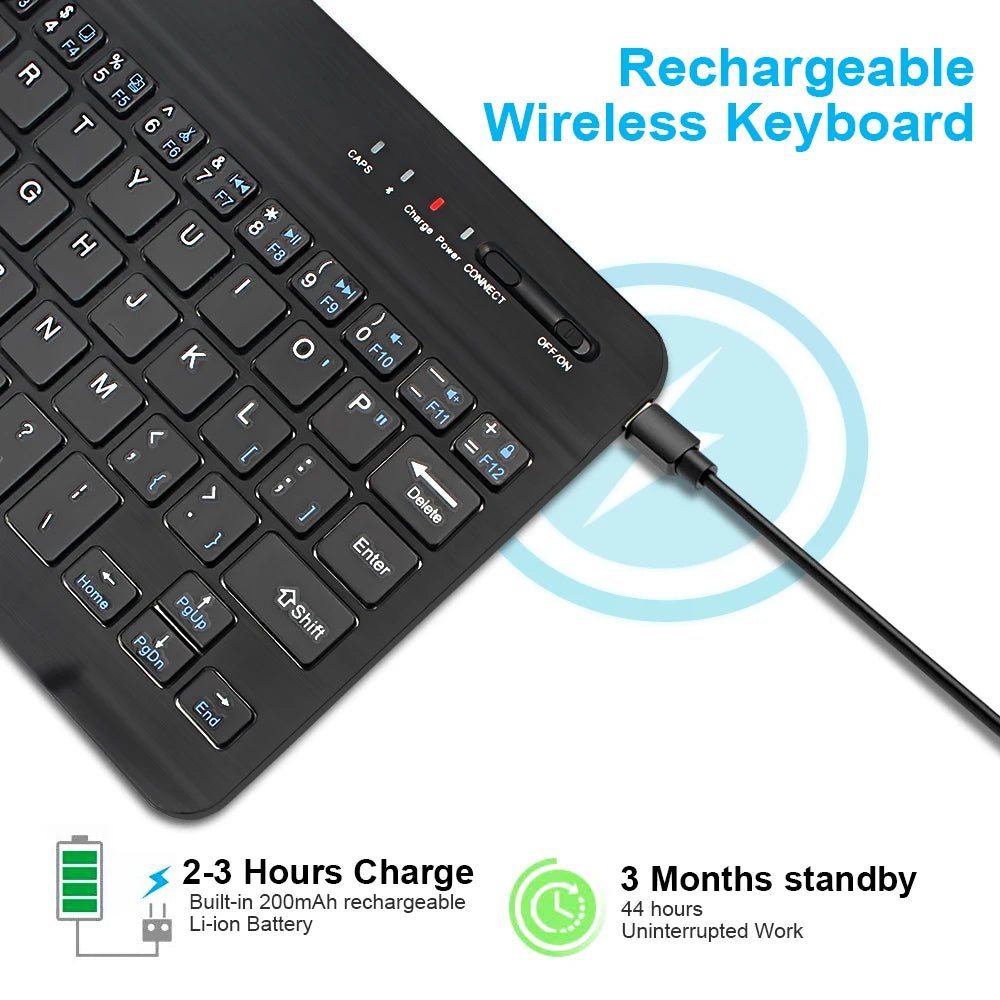Dual - Mode Bluetooth 5.0 Keyboard 2.4G Wireless Keyboard 3 - BT Rechargeable Gaming Keyboard For Laptop Tablet Android iOS Windows - Bako Bako