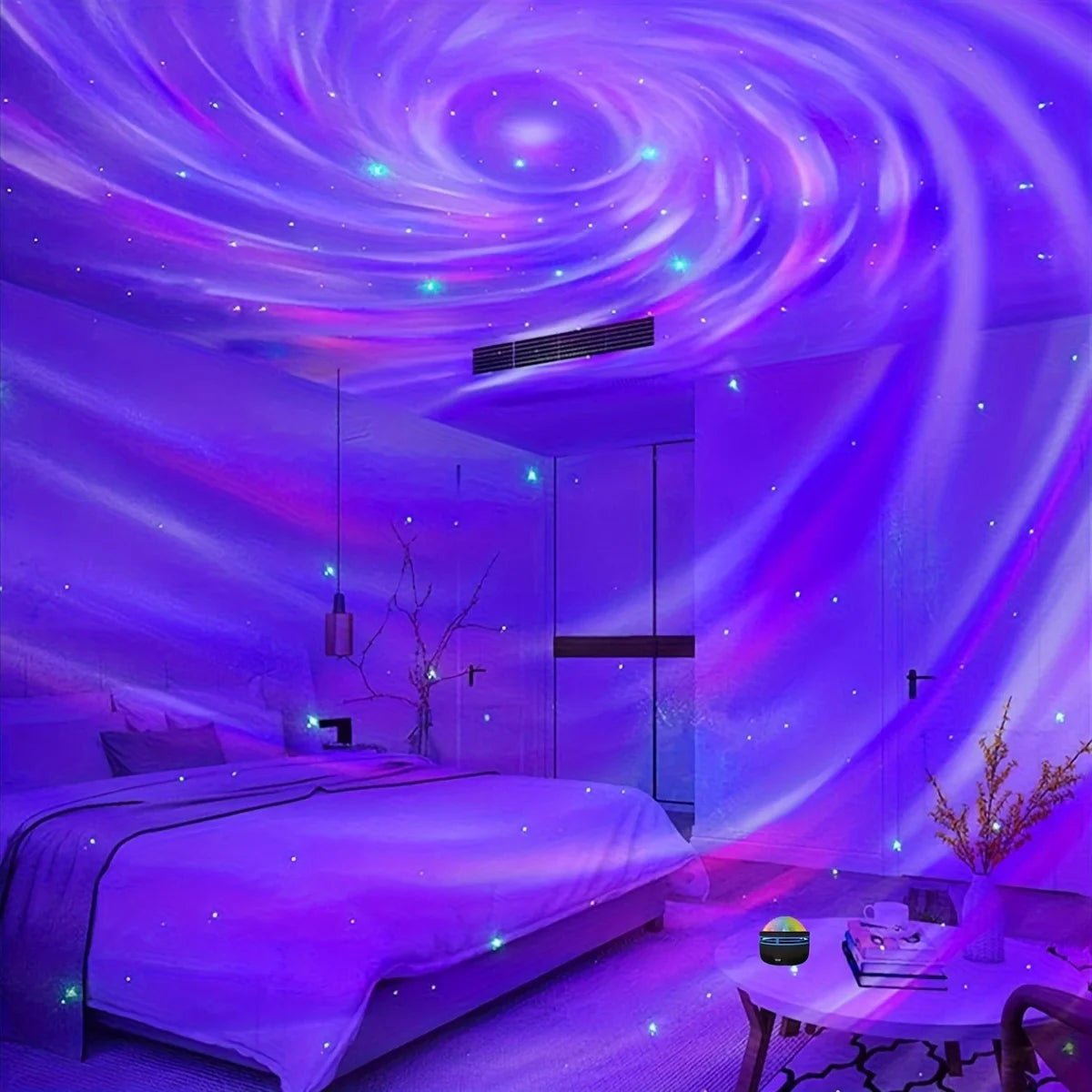 LED NightLights Galaxy Projector Remote Control 5V USB Rechargeable Starry Sky Lamp DMX Sound Active 7 Modes for Kids Room Decor - Bako Bako