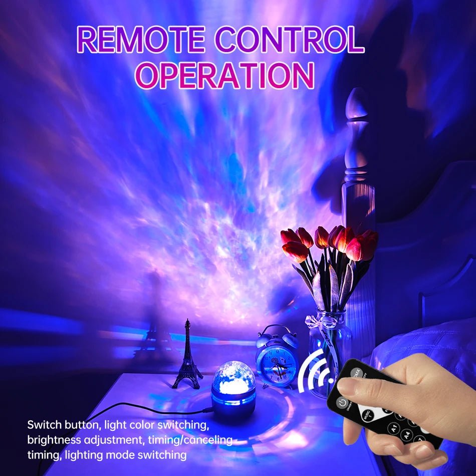 LED NightLights Galaxy Projector Remote Control 5V USB Rechargeable Starry Sky Lamp DMX Sound Active 7 Modes for Kids Room Decor - Bako Bako