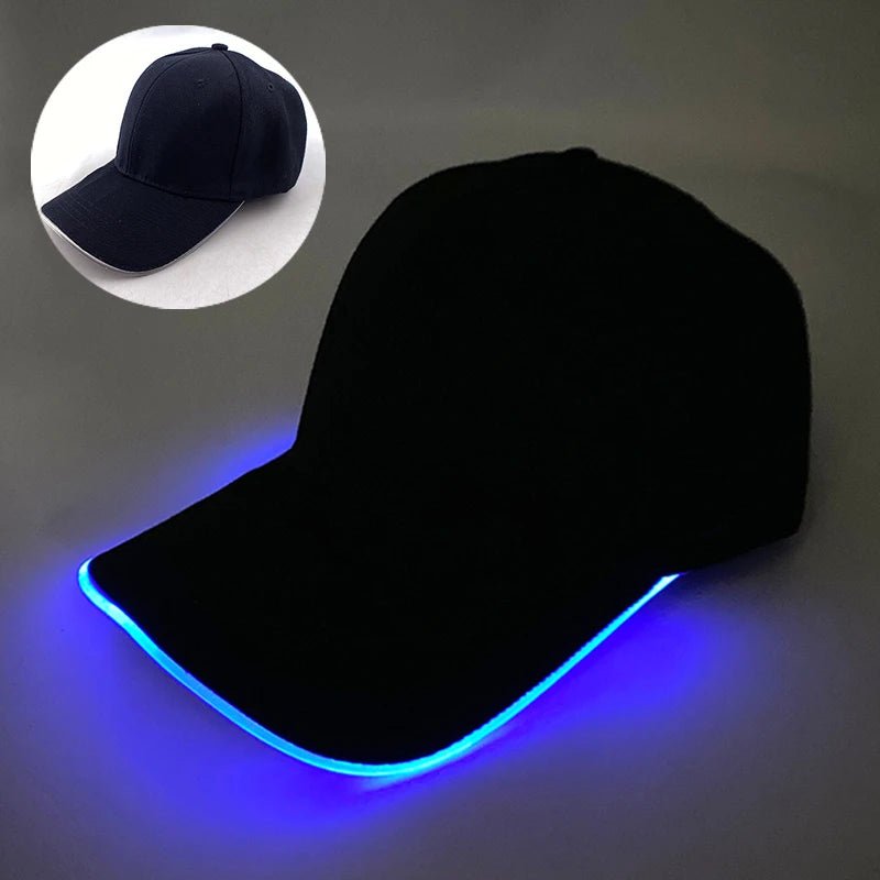 Fashion LED Lighted Up Glow Baseball Cap Snapback Hat Hip - Hop Adjustable Cap Sports Costume Night Running Glow Party Supplies - Bako Bako