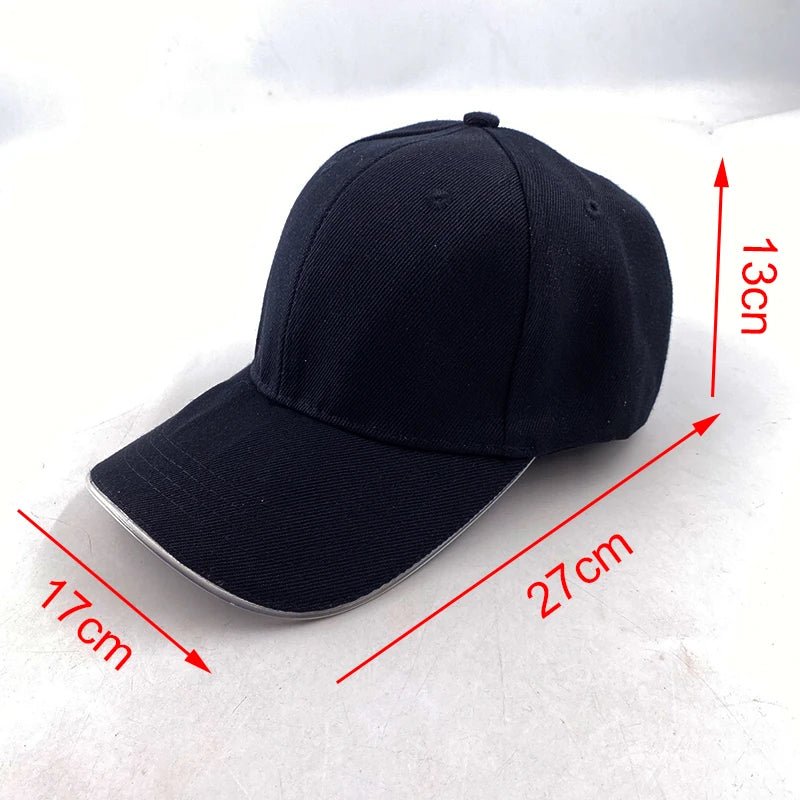 Fashion LED Lighted Up Glow Baseball Cap Snapback Hat Hip - Hop Adjustable Cap Sports Costume Night Running Glow Party Supplies - Bako Bako
