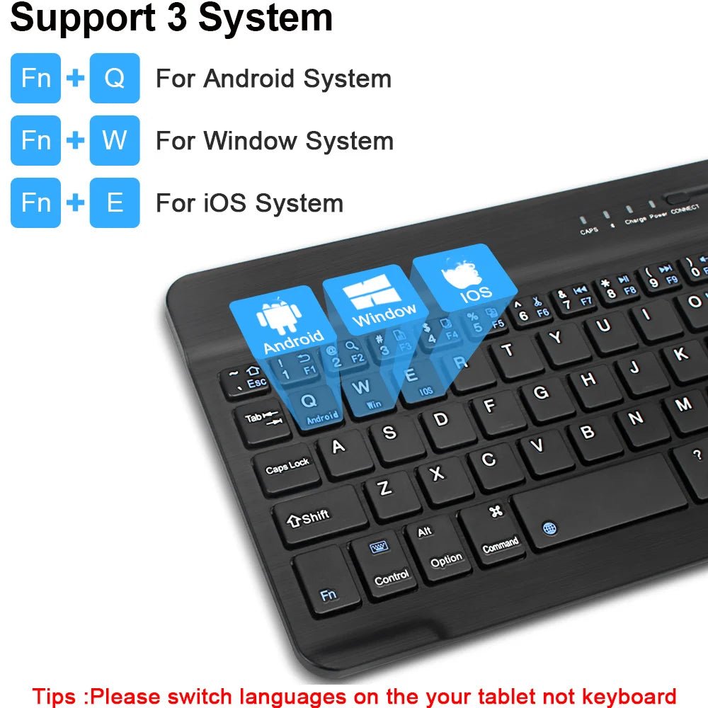 Dual - Mode Bluetooth 5.0 Keyboard 2.4G Wireless Keyboard 3 - BT Rechargeable Gaming Keyboard For Laptop Tablet Android iOS Windows - Bako Bako