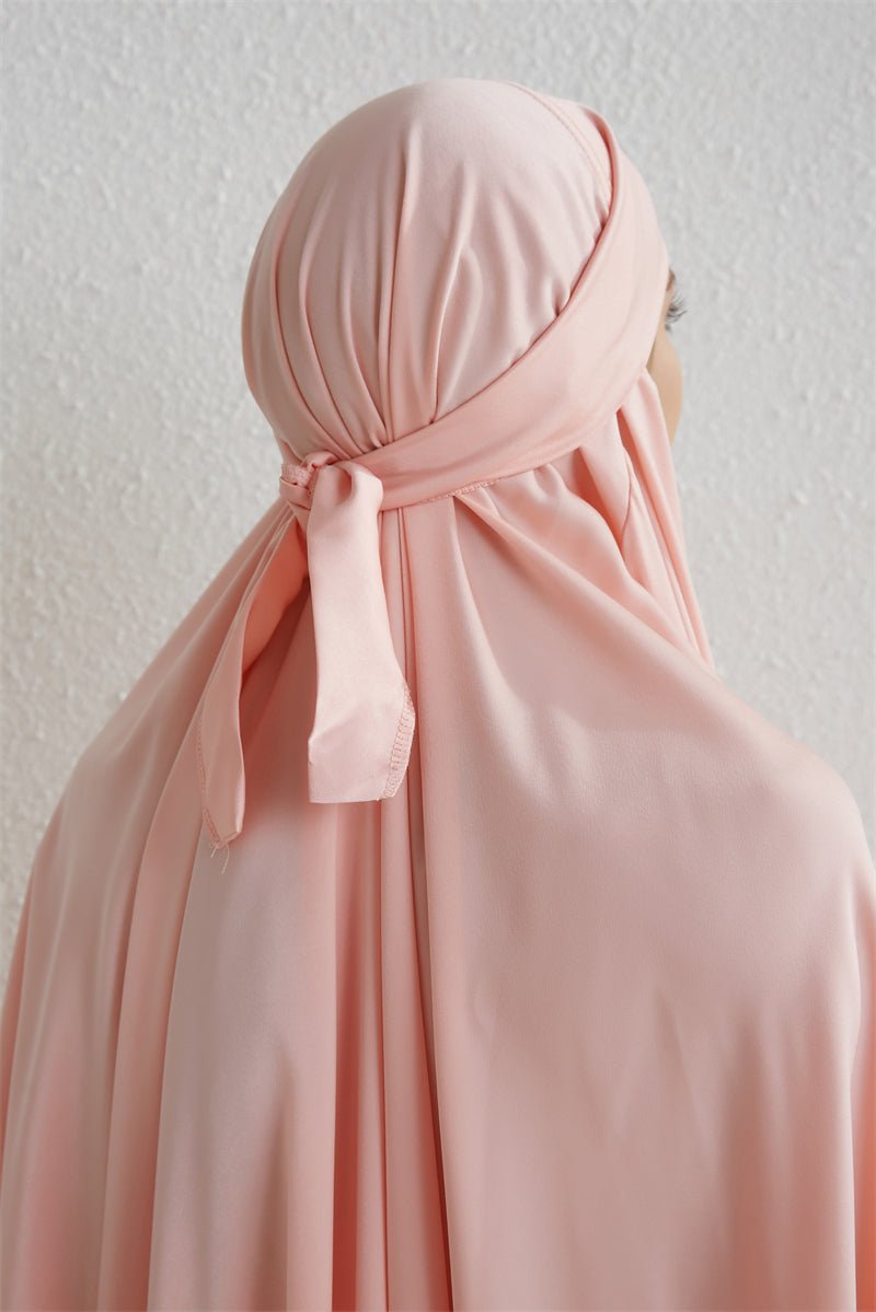 Muslim Abaya Hooded Smocking Sleeve One - piece Prayer Dress Women Jilbab Islamic Clothing Dubai Saudi Black Robe Turkish Modesty - Bako Bako