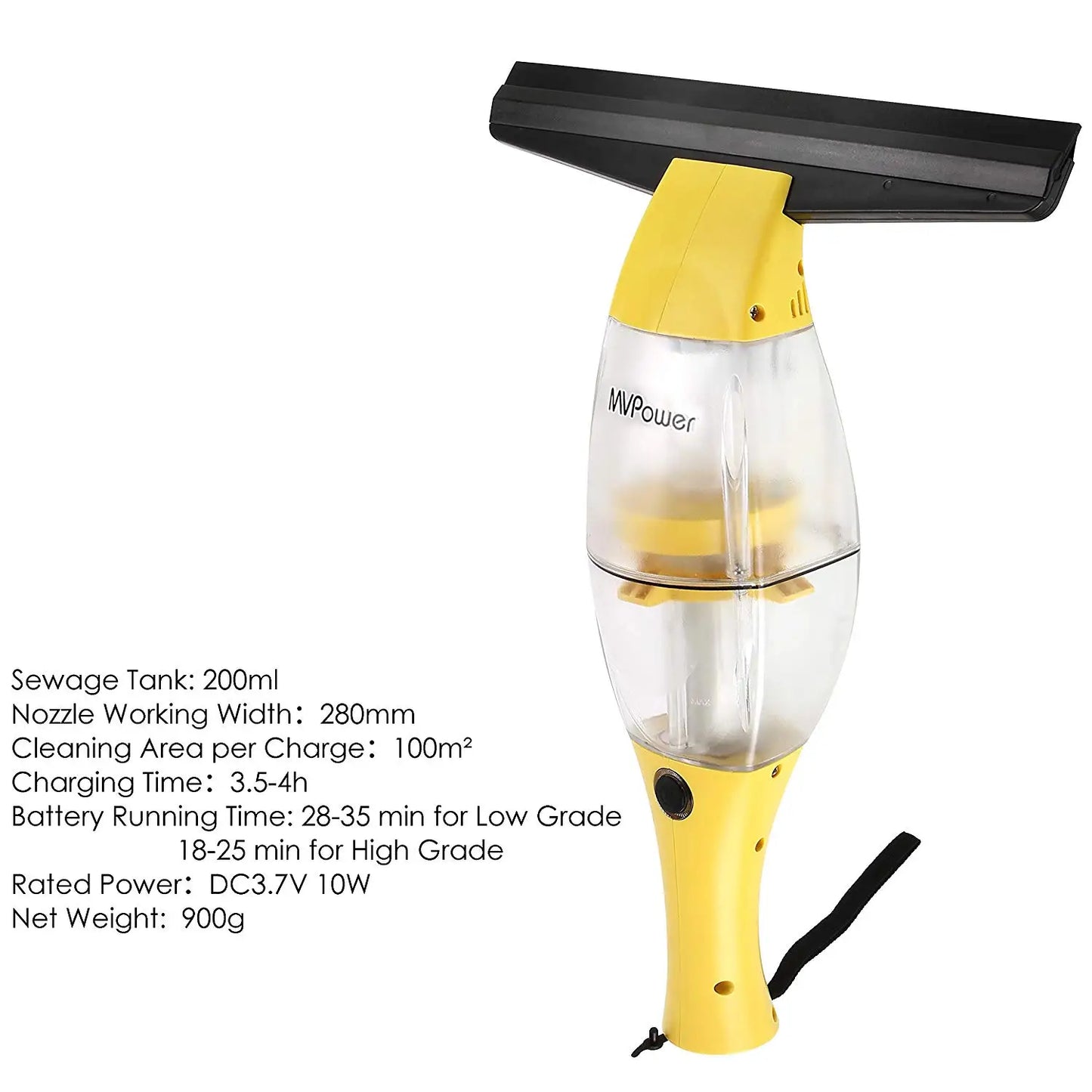 Window Vacuum Cleaner Set with Telescopic Handle Spray Bottle,280mm Blade Suitable for Table, Tiles, Mirrors and Glass, Electric - Bako Bako