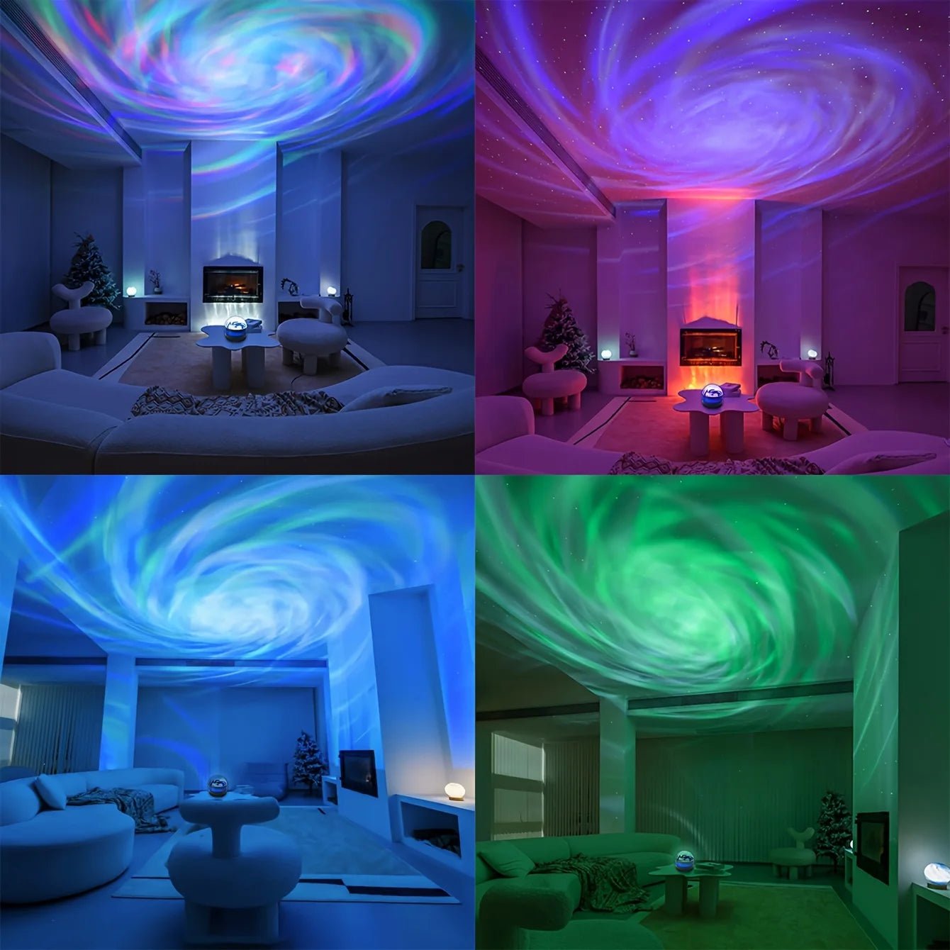 LED NightLights Galaxy Projector Remote Control 5V USB Rechargeable Starry Sky Lamp DMX Sound Active 7 Modes for Kids Room Decor - Bako Bako