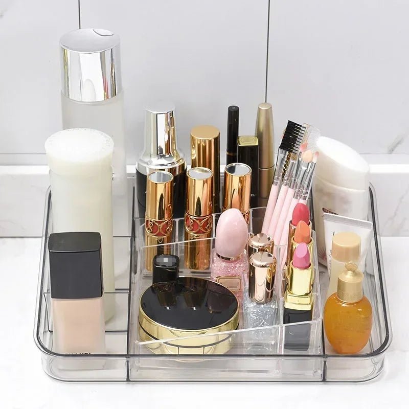 Makeup Organizer for Cosmetic Transparent Cosmetic Storage Box Organizer Desktop Lipstick Nail Polish Makeup Drawer Container - Bako Bako
