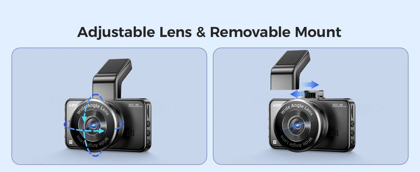 AZDOME Dash Cam M17 1080P Front Cam Built - in ADAS GPS Car Camera 24H Parking Monitor Night Vision Car DVR WIFI APP 150°FOV - Bako Bako