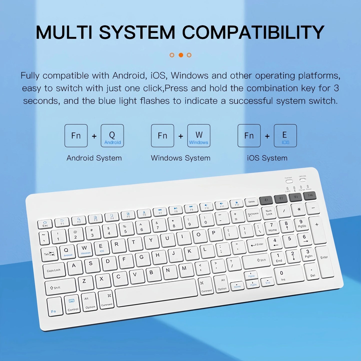 Dual - Mode Bluetooth 5.0 Keyboard 2.4G Wireless Keyboard 3 - BT Rechargeable Gaming Keyboard For Laptop Tablet Android iOS Windows - Bako Bako
