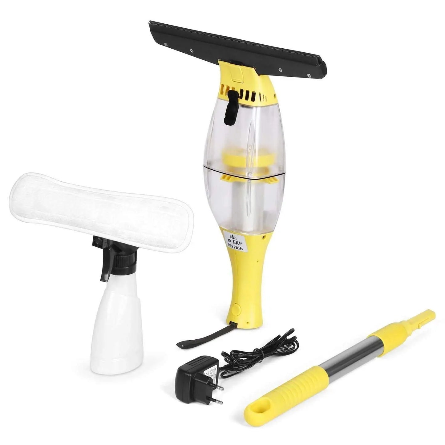 Window Vacuum Cleaner Set with Telescopic Handle Spray Bottle,280mm Blade Suitable for Table, Tiles, Mirrors and Glass, Electric - Bako Bako