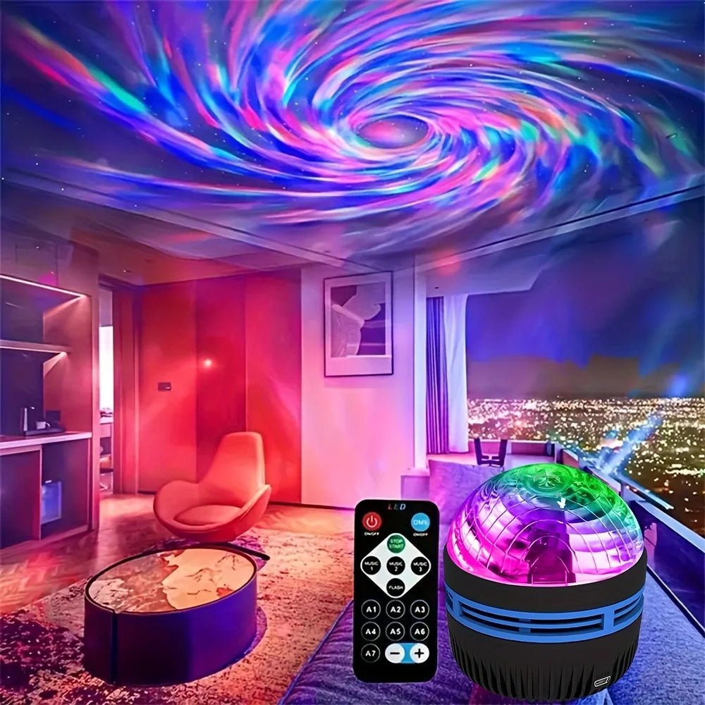 LED NightLights Galaxy Projector Remote Control 5V USB Rechargeable Starry Sky Lamp DMX Sound Active 7 Modes for Kids Room Decor - Bako Bako