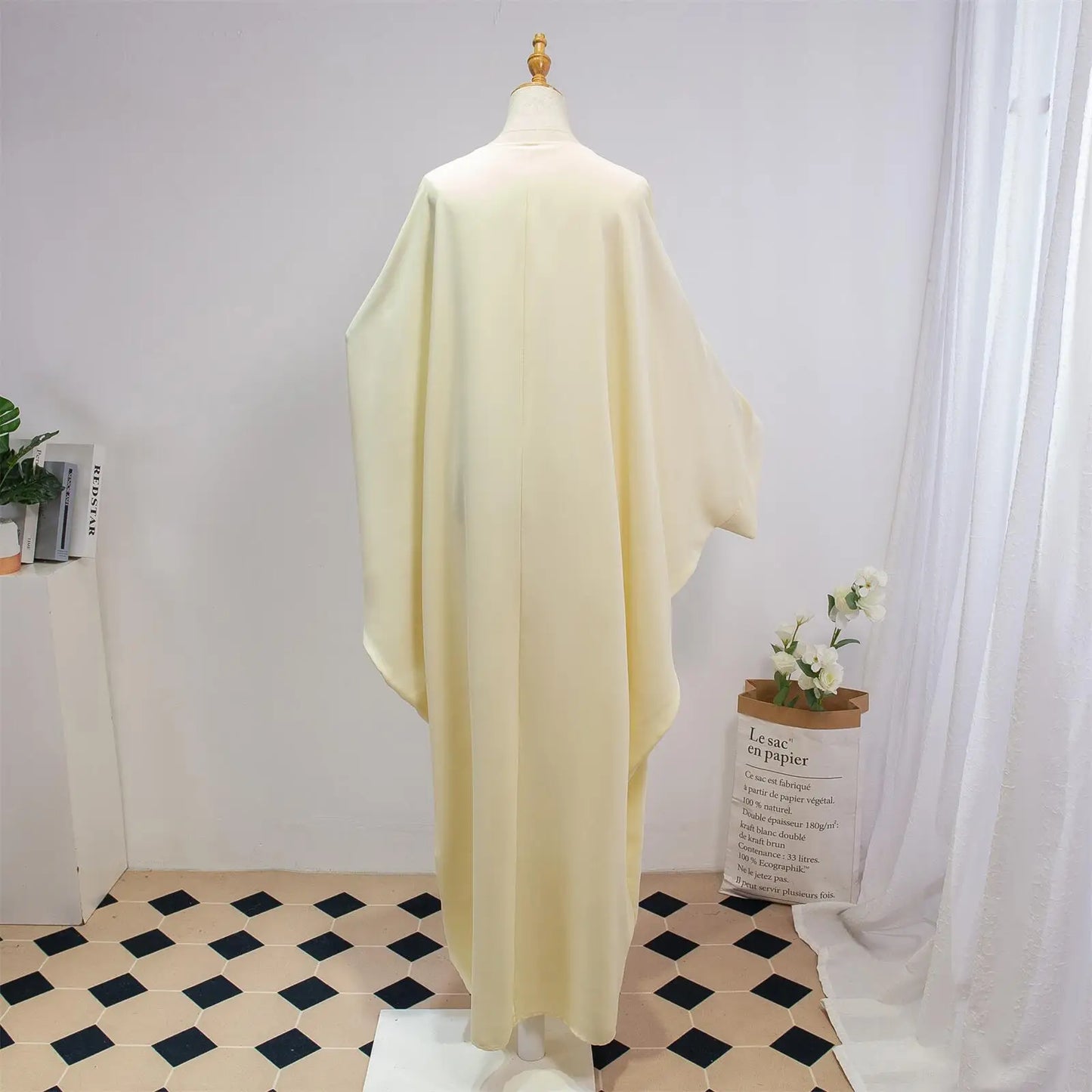 Two Pieces Muslim Abaya Women Jilbab Islamic With Hijab Clothing Dubai Saudi Robe Turkish Modesty Prayer Dresses Loose Kaftans - Bako Bako