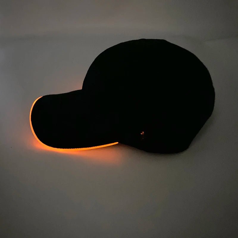 Fashion LED Lighted Up Glow Baseball Cap Snapback Hat Hip - Hop Adjustable Cap Sports Costume Night Running Glow Party Supplies - Bako Bako