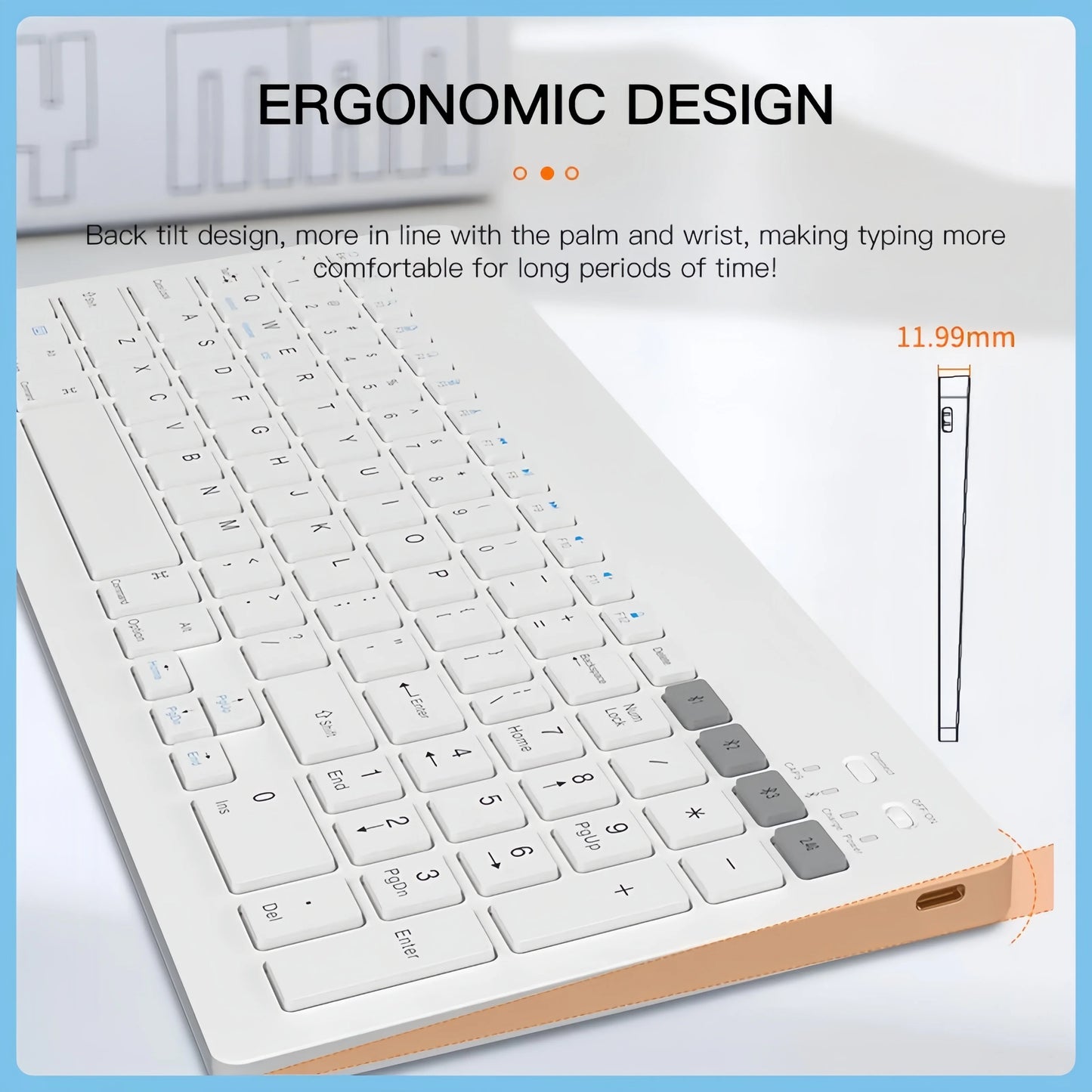 Dual - Mode Bluetooth 5.0 Keyboard 2.4G Wireless Keyboard 3 - BT Rechargeable Gaming Keyboard For Laptop Tablet Android iOS Windows - Bako Bako