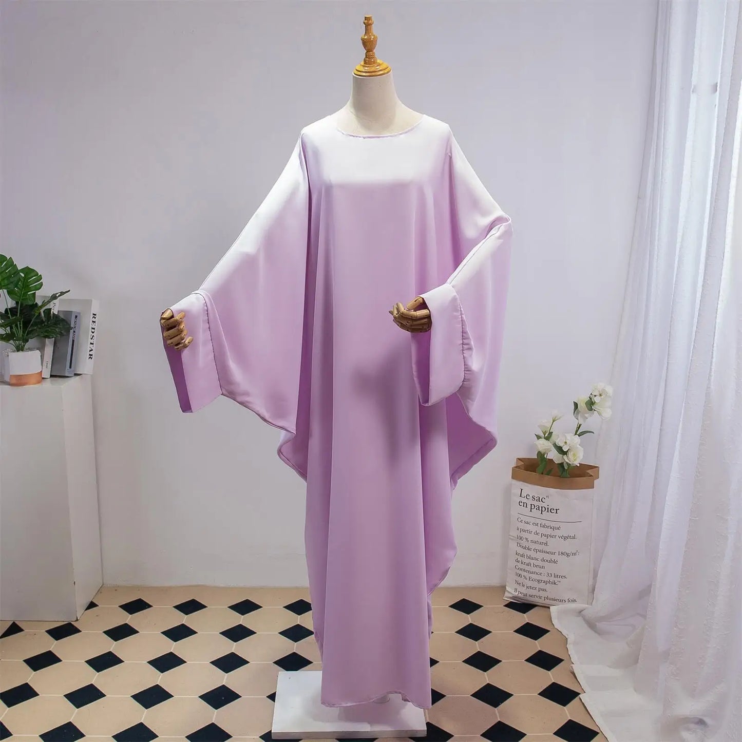 Two Pieces Muslim Abaya Women Jilbab Islamic With Hijab Clothing Dubai Saudi Robe Turkish Modesty Prayer Dresses Loose Kaftans - Bako Bako
