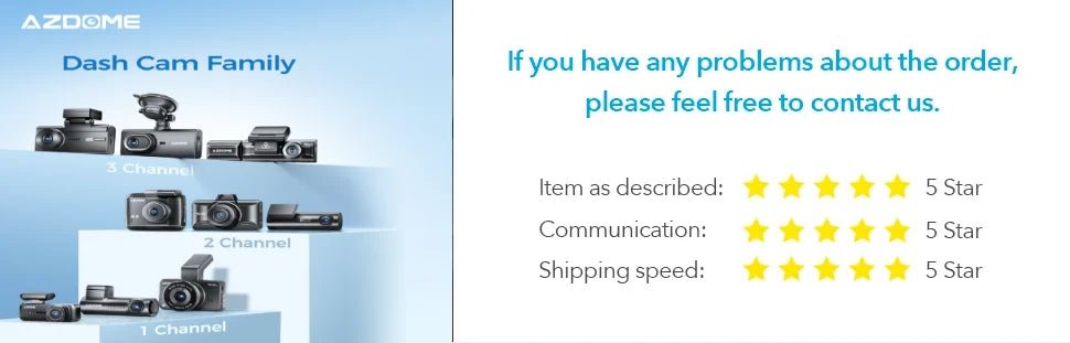 AZDOME Dash Cam M17 1080P Front Cam Built - in ADAS GPS Car Camera 24H Parking Monitor Night Vision Car DVR WIFI APP 150°FOV - Bako Bako