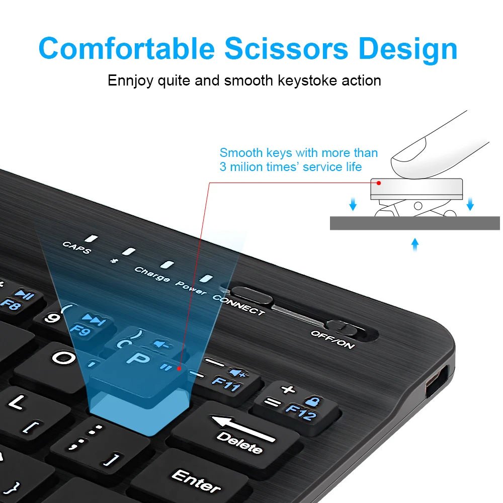 Dual - Mode Bluetooth 5.0 Keyboard 2.4G Wireless Keyboard 3 - BT Rechargeable Gaming Keyboard For Laptop Tablet Android iOS Windows - Bako Bako