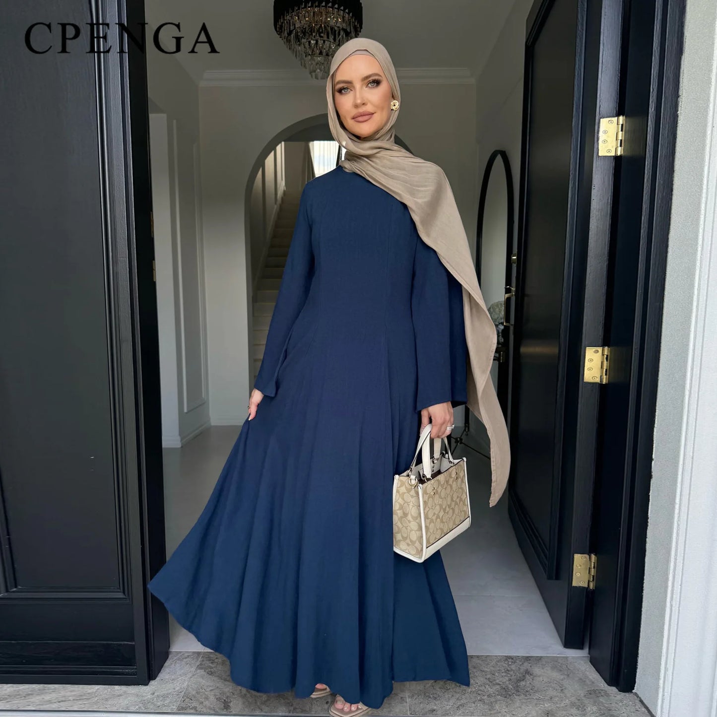 2025 Summer Arabic Muslim Women Modest Dress Eid Dubai Plain Abaya Islam Party Outfit Elegant Holiday Dresses Turkey Kaftan Robe - Bako Bako