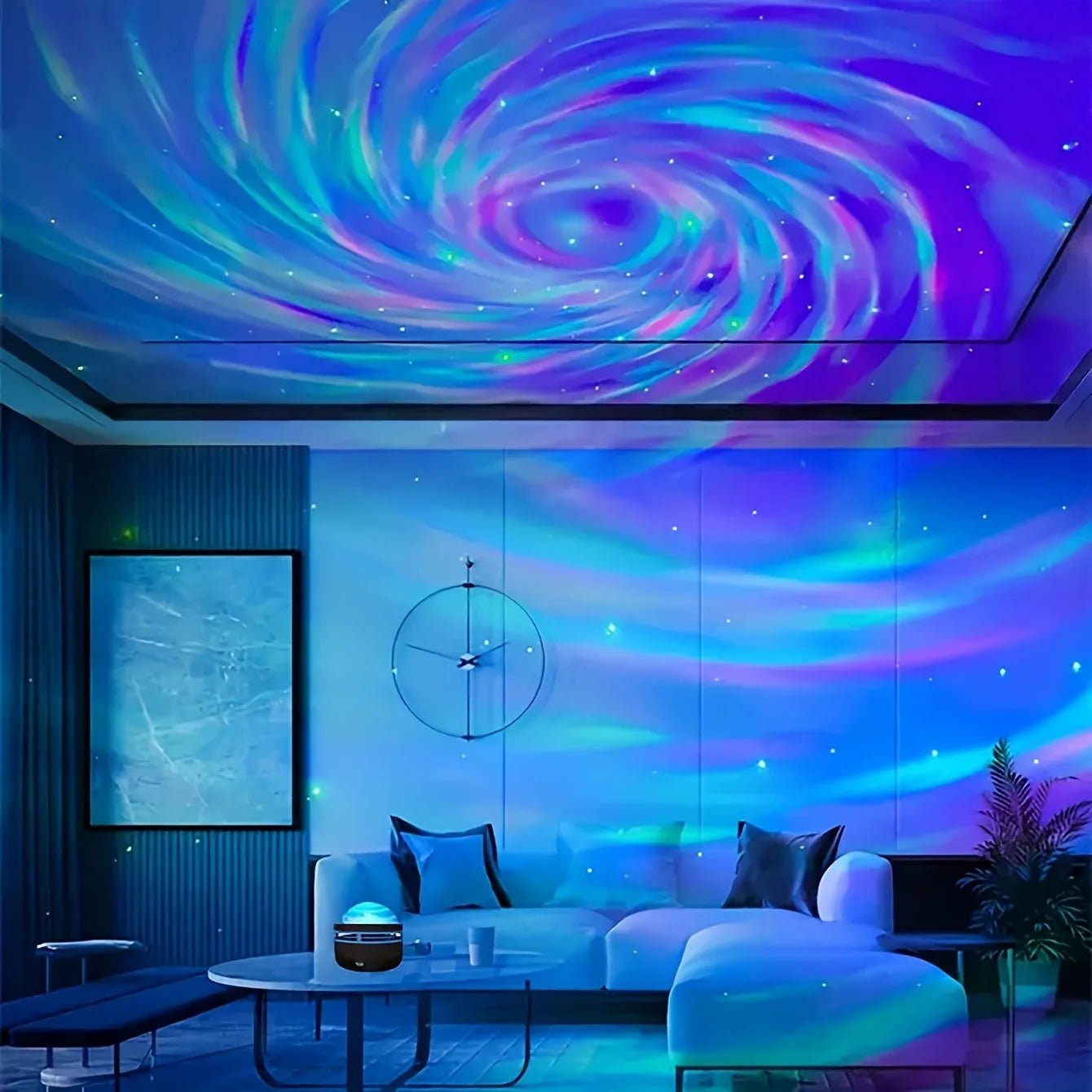 LED NightLights Galaxy Projector Remote Control 5V USB Rechargeable Starry Sky Lamp DMX Sound Active 7 Modes for Kids Room Decor - Bako Bako