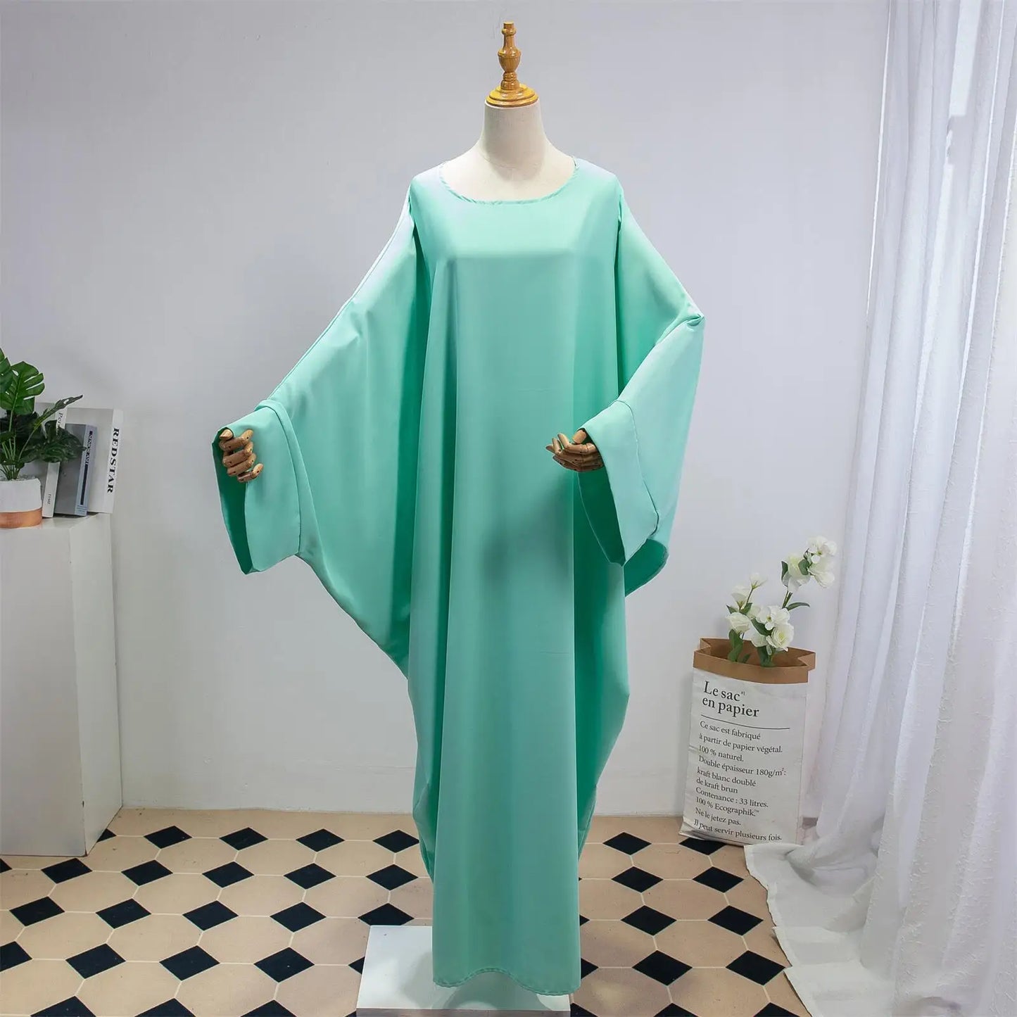 Two Pieces Muslim Abaya Women Jilbab Islamic With Hijab Clothing Dubai Saudi Robe Turkish Modesty Prayer Dresses Loose Kaftans - Bako Bako