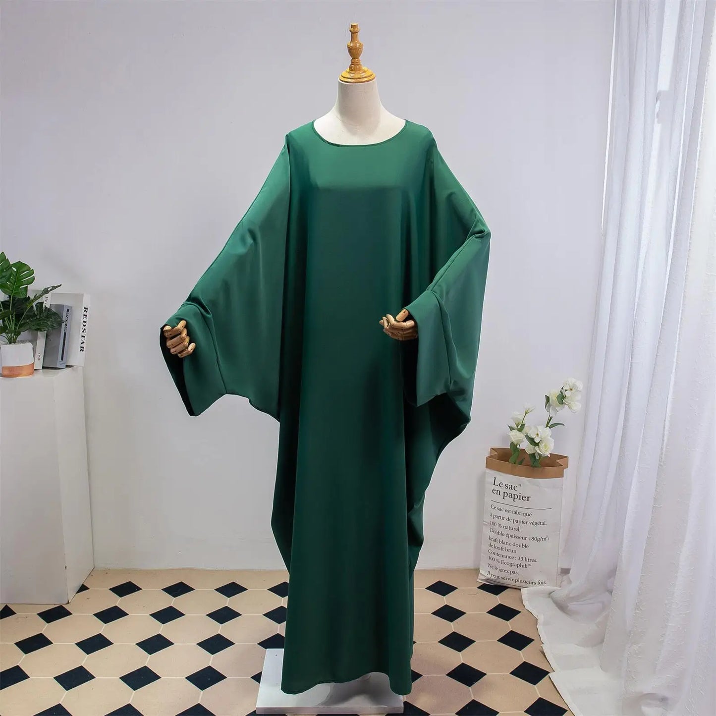 Two Pieces Muslim Abaya Women Jilbab Islamic With Hijab Clothing Dubai Saudi Robe Turkish Modesty Prayer Dresses Loose Kaftans - Bako Bako