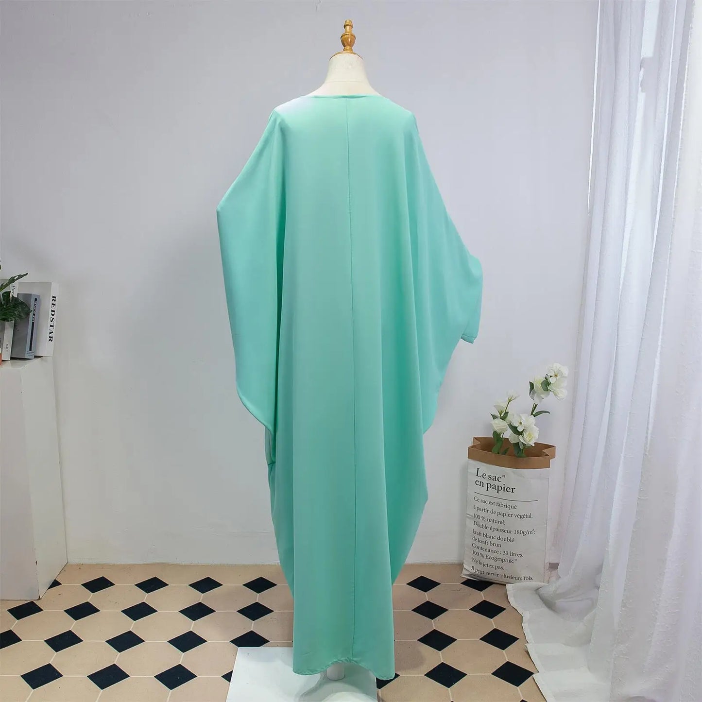 Two Pieces Muslim Abaya Women Jilbab Islamic With Hijab Clothing Dubai Saudi Robe Turkish Modesty Prayer Dresses Loose Kaftans - Bako Bako