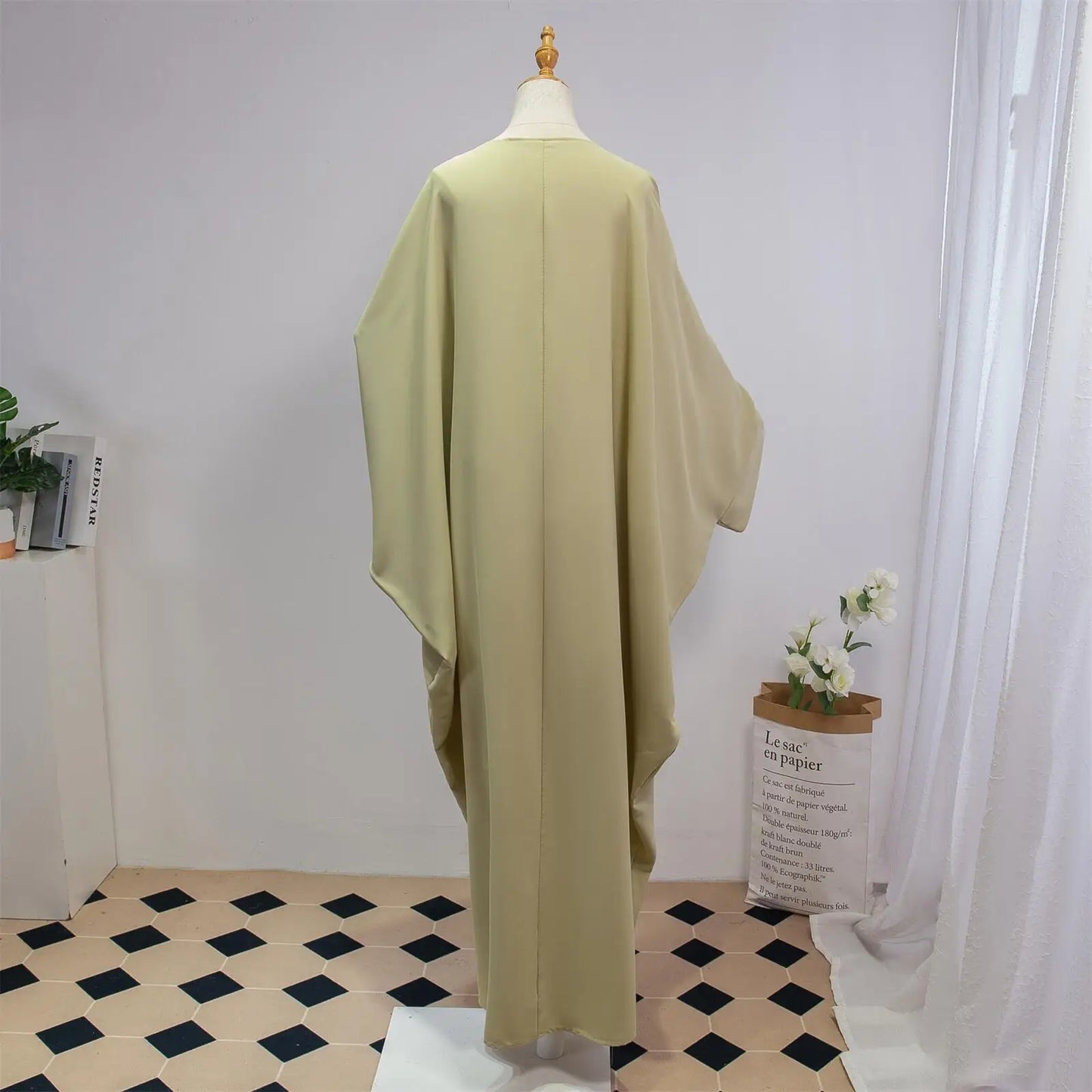 Two Pieces Muslim Abaya Women Jilbab Islamic With Hijab Clothing Dubai Saudi Robe Turkish Modesty Prayer Dresses Loose Kaftans - Bako Bako