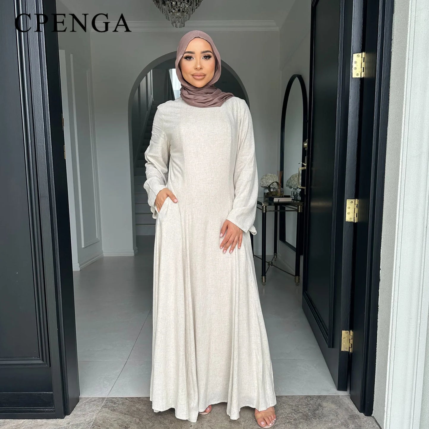 2025 Summer Arabic Muslim Women Modest Dress Eid Dubai Plain Abaya Islam Party Outfit Elegant Holiday Dresses Turkey Kaftan Robe - Bako Bako