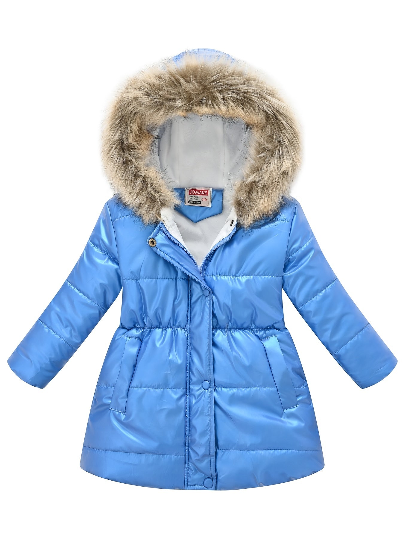 Children's Winter New Style Thickened Glossy Hooded Jacket for Boys and Girls, Mid - Length - Bako Bako