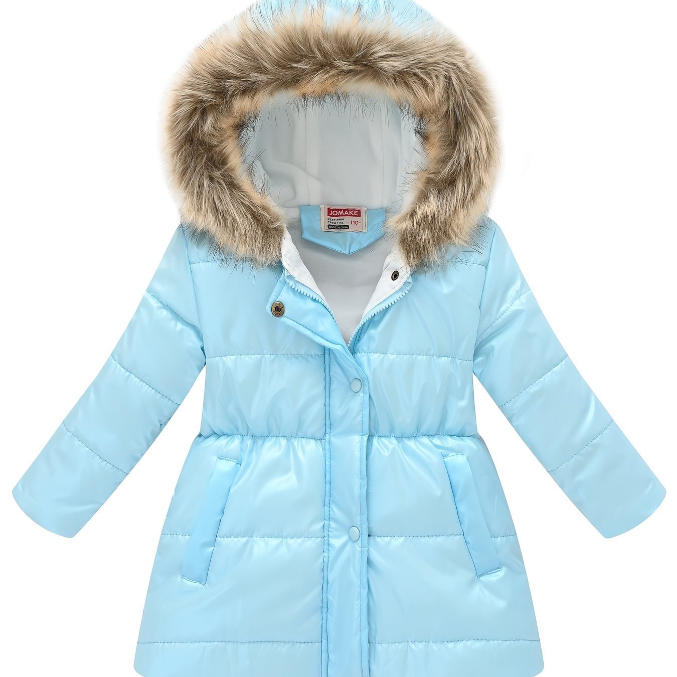 Children's Winter New Style Thickened Glossy Hooded Jacket for Boys and Girls, Mid - Length - Bako Bako