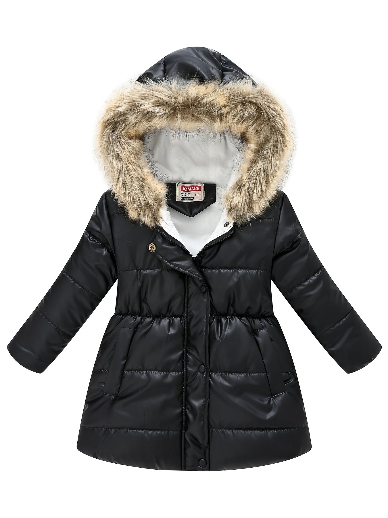 Children's Winter New Style Thickened Glossy Hooded Jacket for Boys and Girls, Mid - Length - Bako Bako