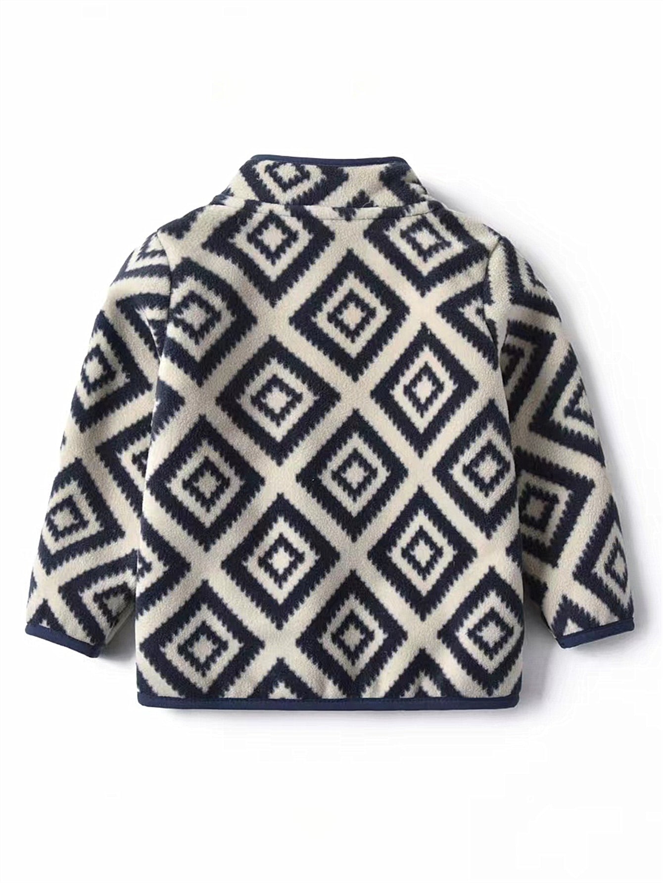 New Boys Vintage Plaid Printed Casual Thickened Warm Stand Collar Zipper Jacket - Bako Bako