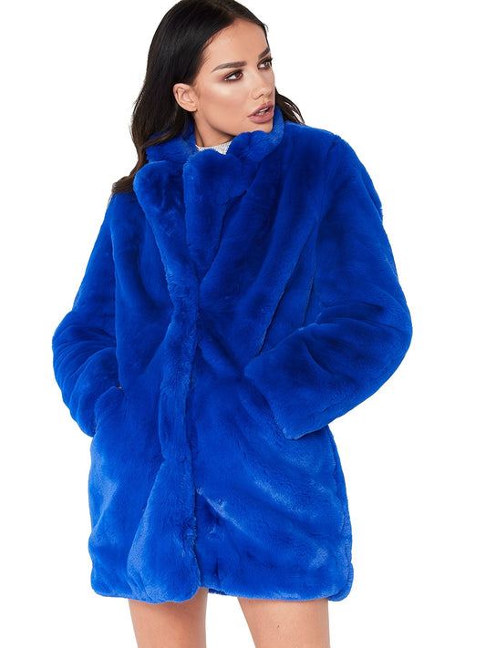 Winter Warm Plush Loose Coat, Casual Long Sleeve Fashion Teddy Outerwear, Women's Clothing - Bako Bako