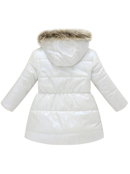 Children's Winter New Style Thickened Glossy Hooded Jacket for Boys and Girls, Mid - Length - Bako Bako