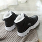 [Warm Fleece - Lined Winter Boots] Warm Fleece - Lined Women's Winter High - Top Boots - Thick Rubber Sole, Lace - Up Casual Style, White & Beige, Perfect for Cold Weather Comfort - Bako Bako