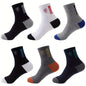 6pairs Men's Sweat Absorbing Embroidered Crest Athletic Socks, Ankle Socks - Bako Bako