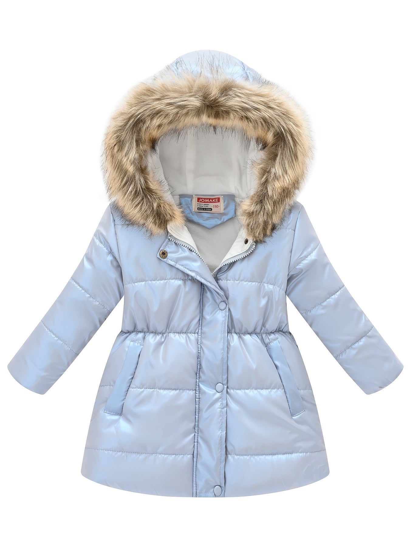 Children's Winter New Style Thickened Glossy Hooded Jacket for Boys and Girls, Mid - Length - Bako Bako