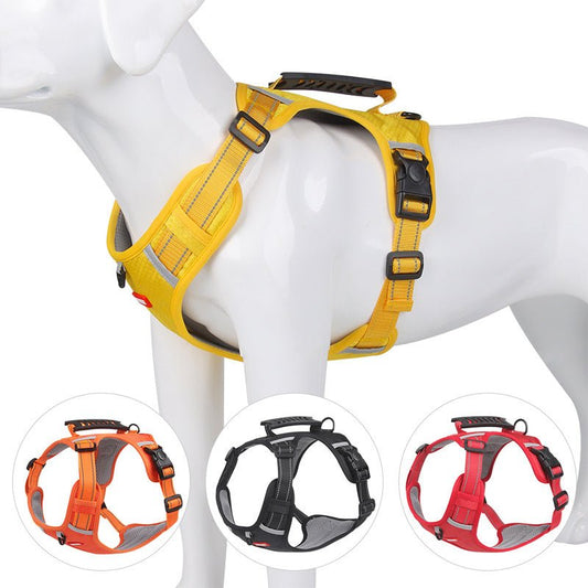 Adjustable No - Pull Pet Harness for Dogs and Cats - Soft Padded Harness with Easy Control Handle for Large Breeds - Prevents Choking and Pulling - Comfortable and Secure Fit - Bako Bako