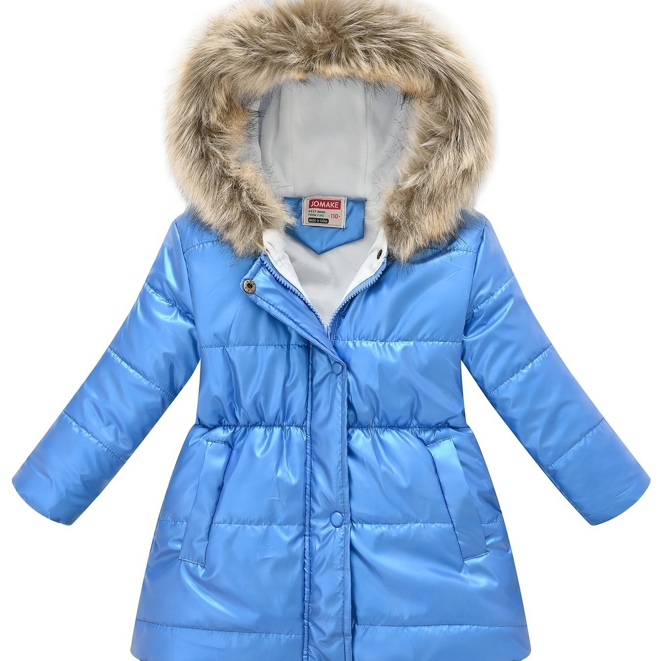 Children's Winter New Style Thickened Glossy Hooded Jacket for Boys and Girls, Mid - Length - Bako Bako