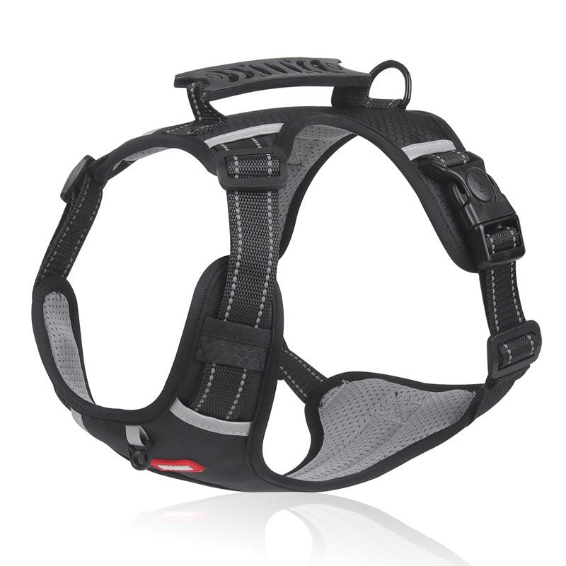 Adjustable No - Pull Pet Harness for Dogs and Cats - Soft Padded Harness with Easy Control Handle for Large Breeds - Prevents Choking and Pulling - Comfortable and Secure Fit - Bako Bako