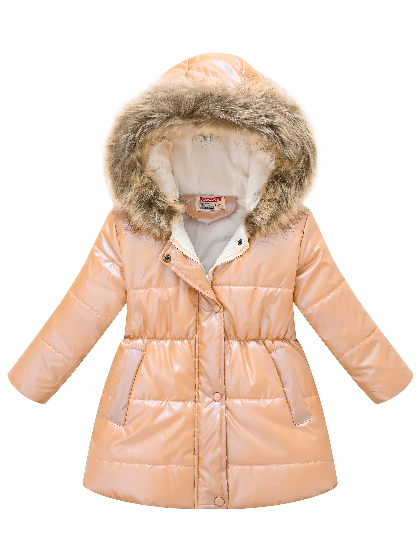 Children's Winter New Style Thickened Glossy Hooded Jacket for Boys and Girls, Mid - Length - Bako Bako