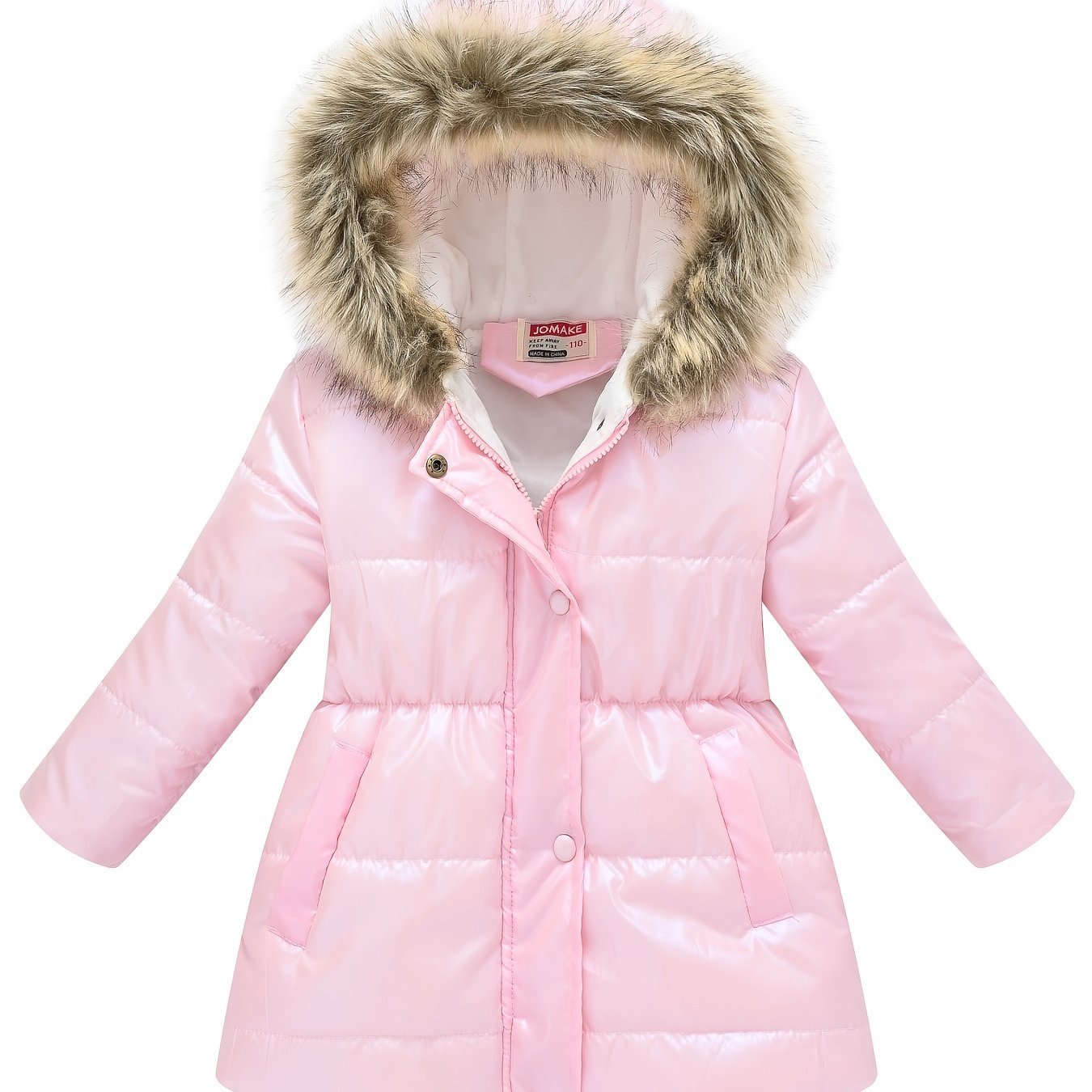 Children's Winter New Style Thickened Glossy Hooded Jacket for Boys and Girls, Mid - Length - Bako Bako