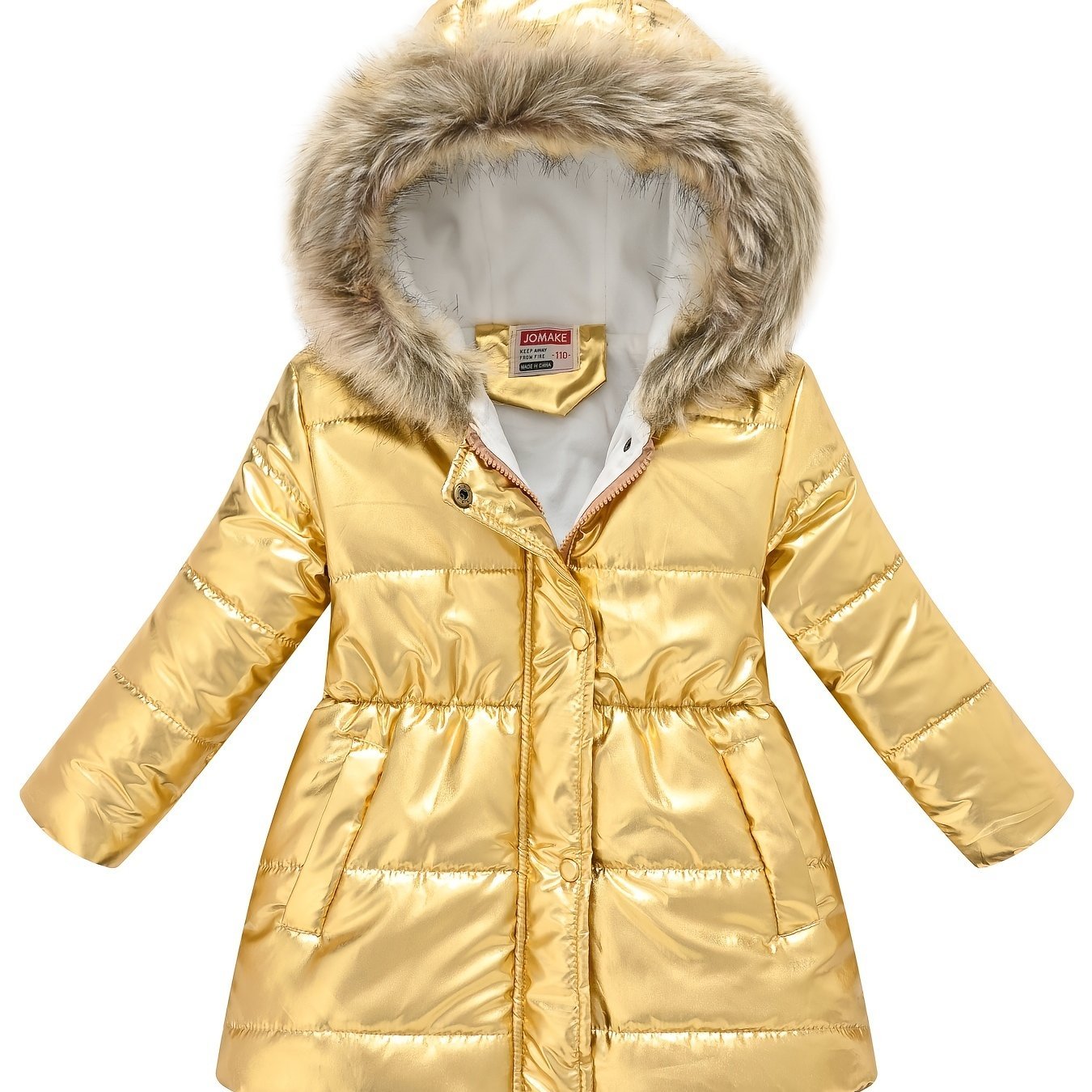 Children's Winter New Style Thickened Glossy Hooded Jacket for Boys and Girls, Mid - Length - Bako Bako