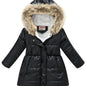 Children's Winter New Style Thickened Glossy Hooded Jacket for Boys and Girls, Mid - Length - Bako Bako