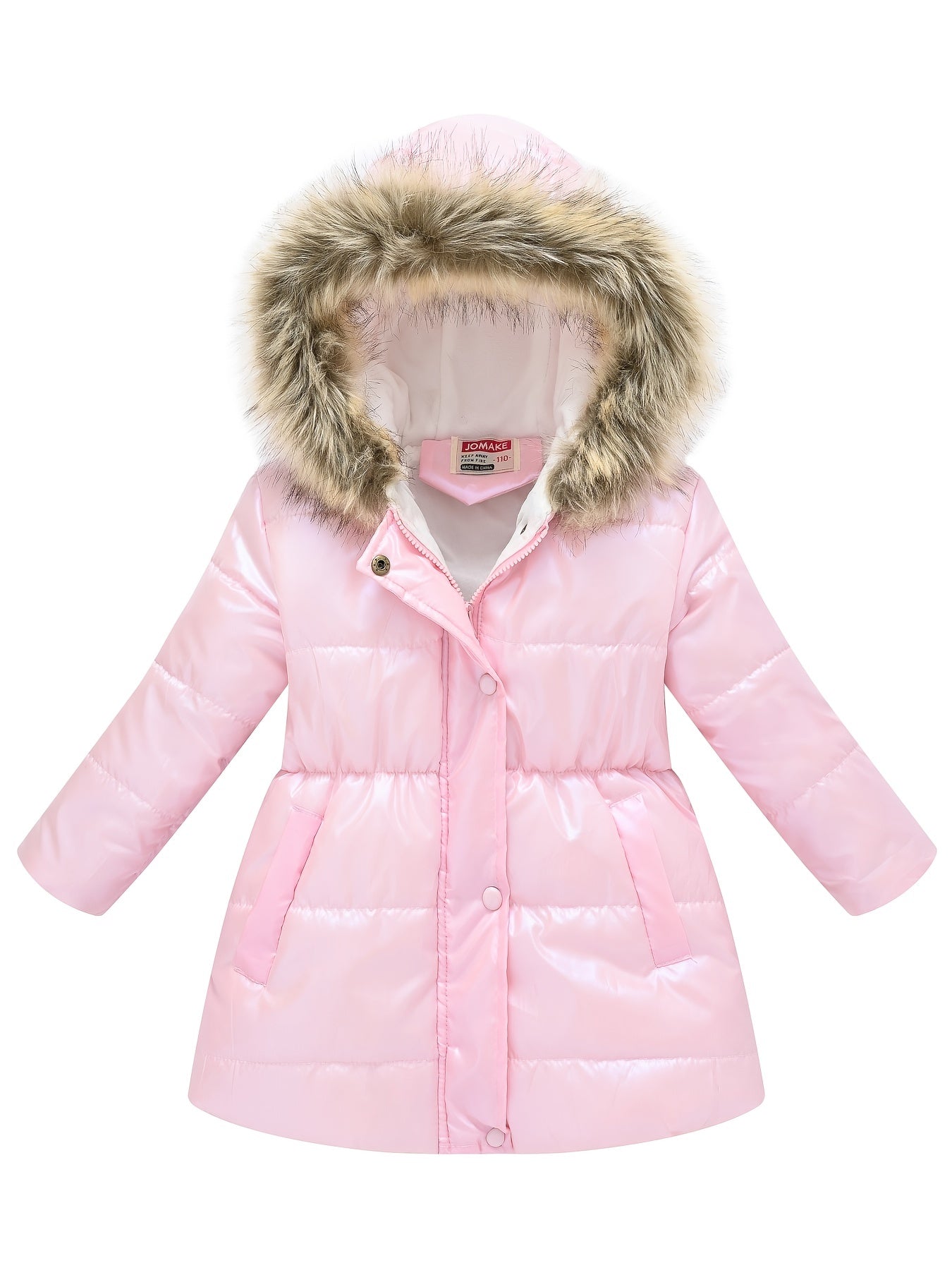 Children's Winter New Style Thickened Glossy Hooded Jacket for Boys and Girls, Mid - Length - Bako Bako