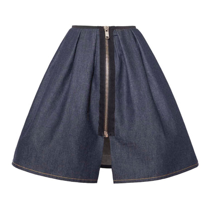 Blue Denim Skirt with Appliqué - SkirtInfantium VictoriaBako