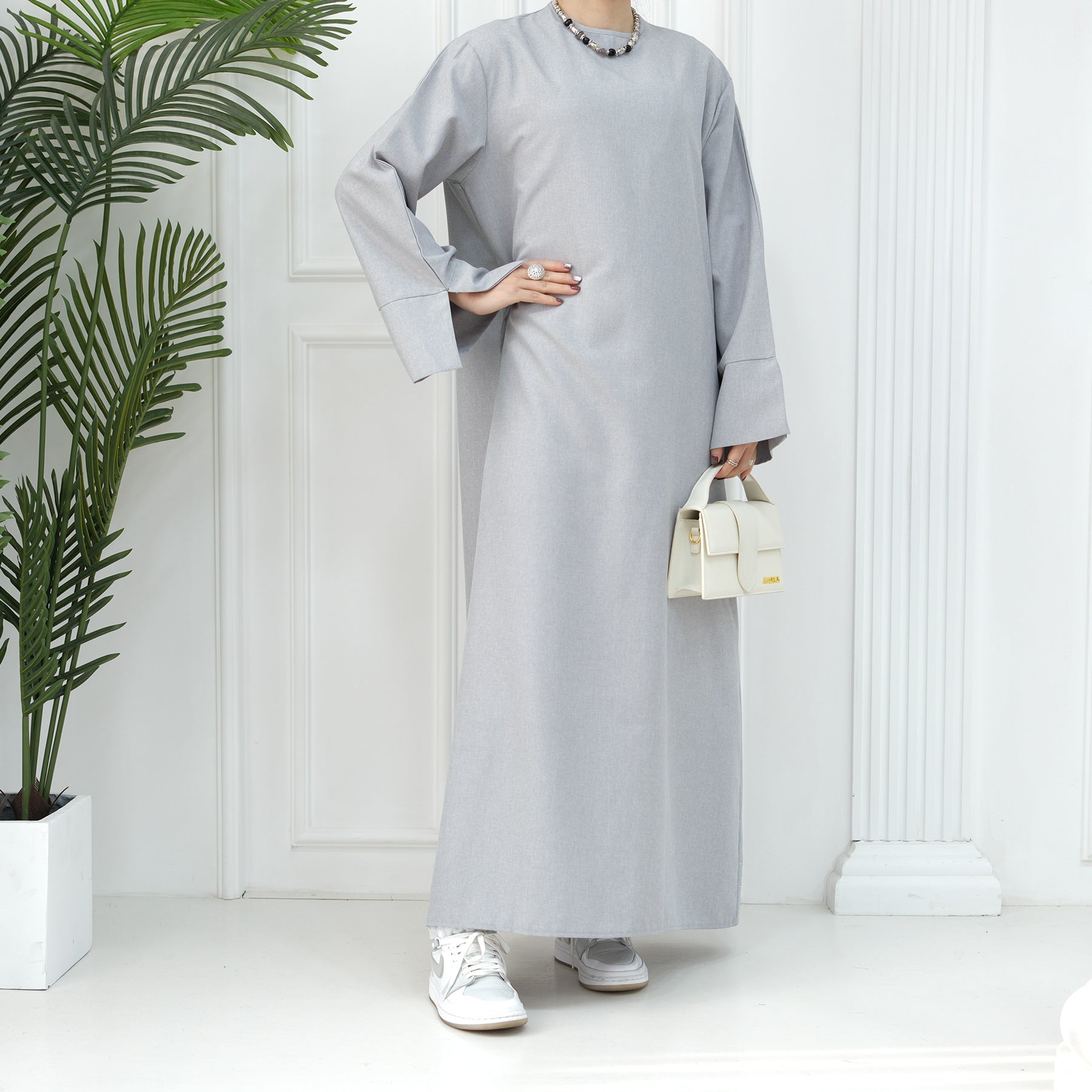 2024 New Dubai Abaya for Muslim Women Eid Ramadan Modest Dress Türkiye Loose Large Elegant Dress Gown Female Islam Clothing - Bako Bako